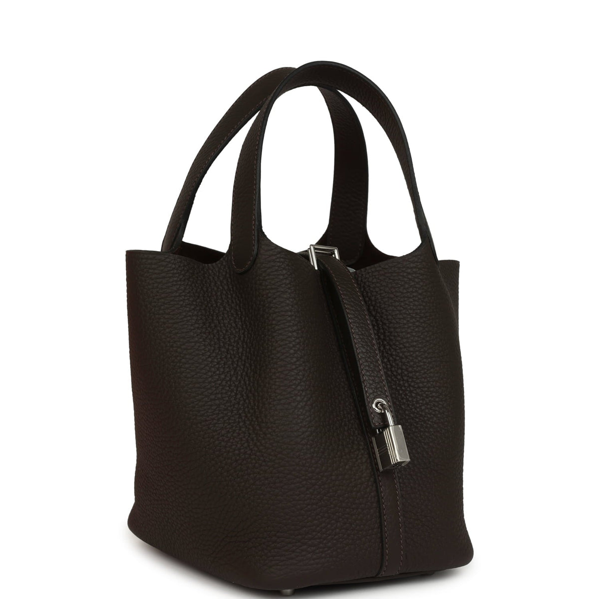 Hermes Picotin Lock 18 Bai Brun Clemence Palladium Hardware