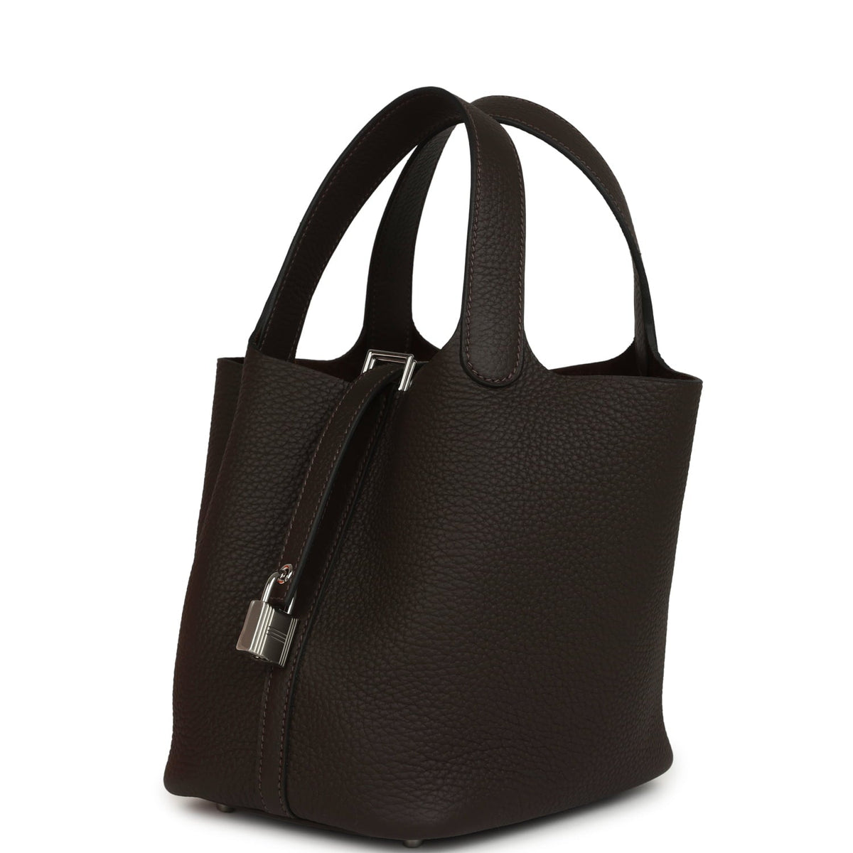 Hermes Picotin Lock 18 Bai Brun Clemence Palladium Hardware