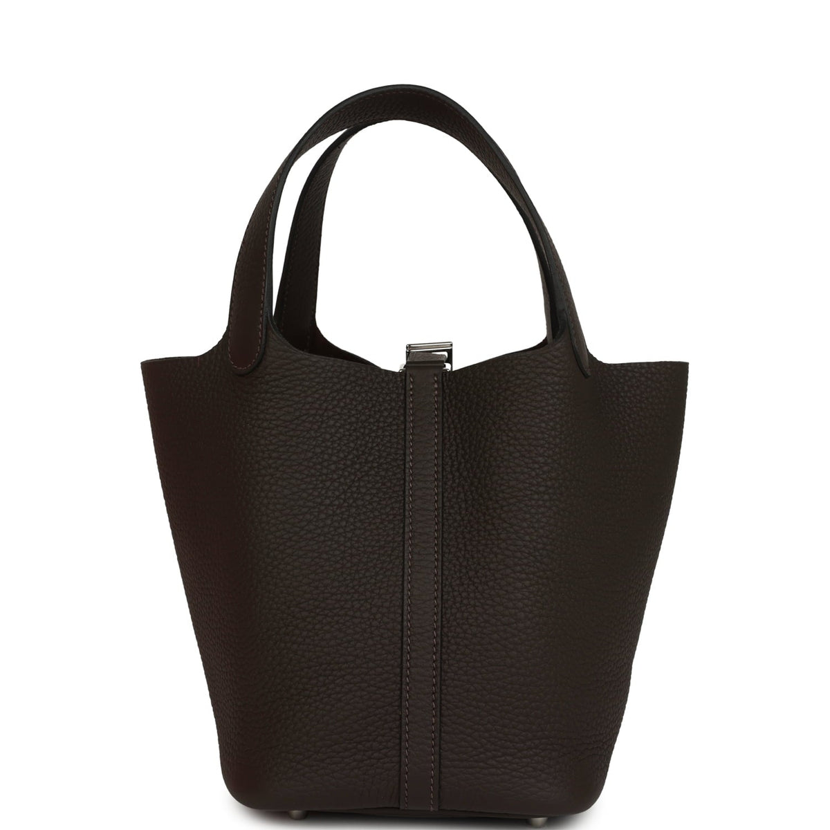 Hermes Picotin Lock 18 Bai Brun Clemence Palladium Hardware