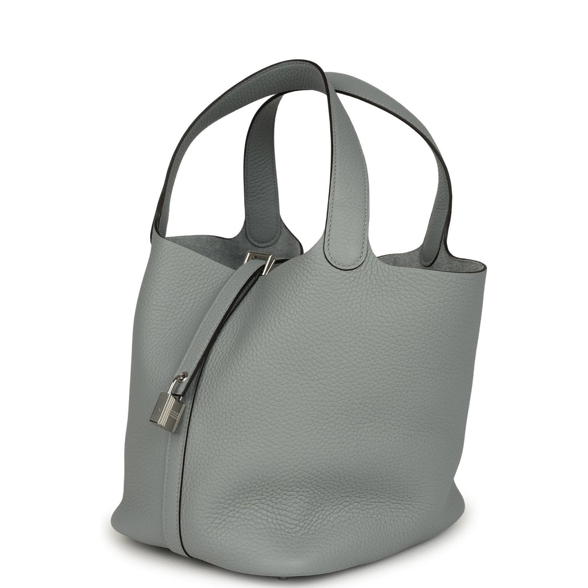 Hermes Picotin Lock 22 Gris Pantin Clemence Palladium Hardware