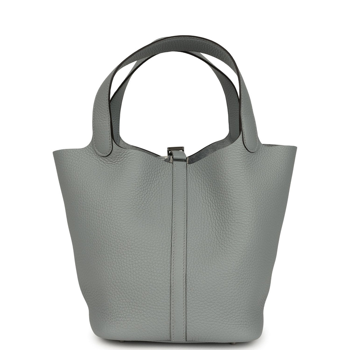 Hermes Picotin Lock 22 Gris Pantin Clemence Palladium Hardware