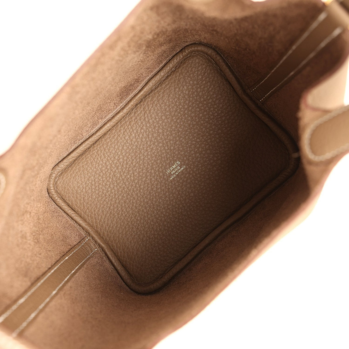Hermes Picotin Lock 18 Etoupe Clemence Gold Hardware