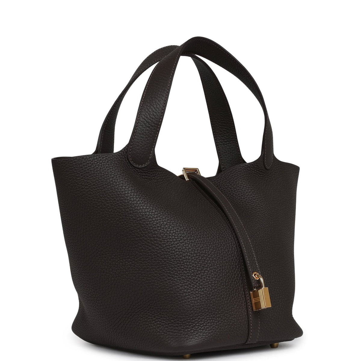 Hermes Picotin Lock 22 Bai Brun Clemence Gold Hardware