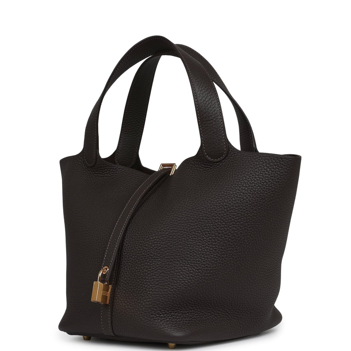 Hermes Picotin Lock 22 Bai Brun Clemence Gold Hardware