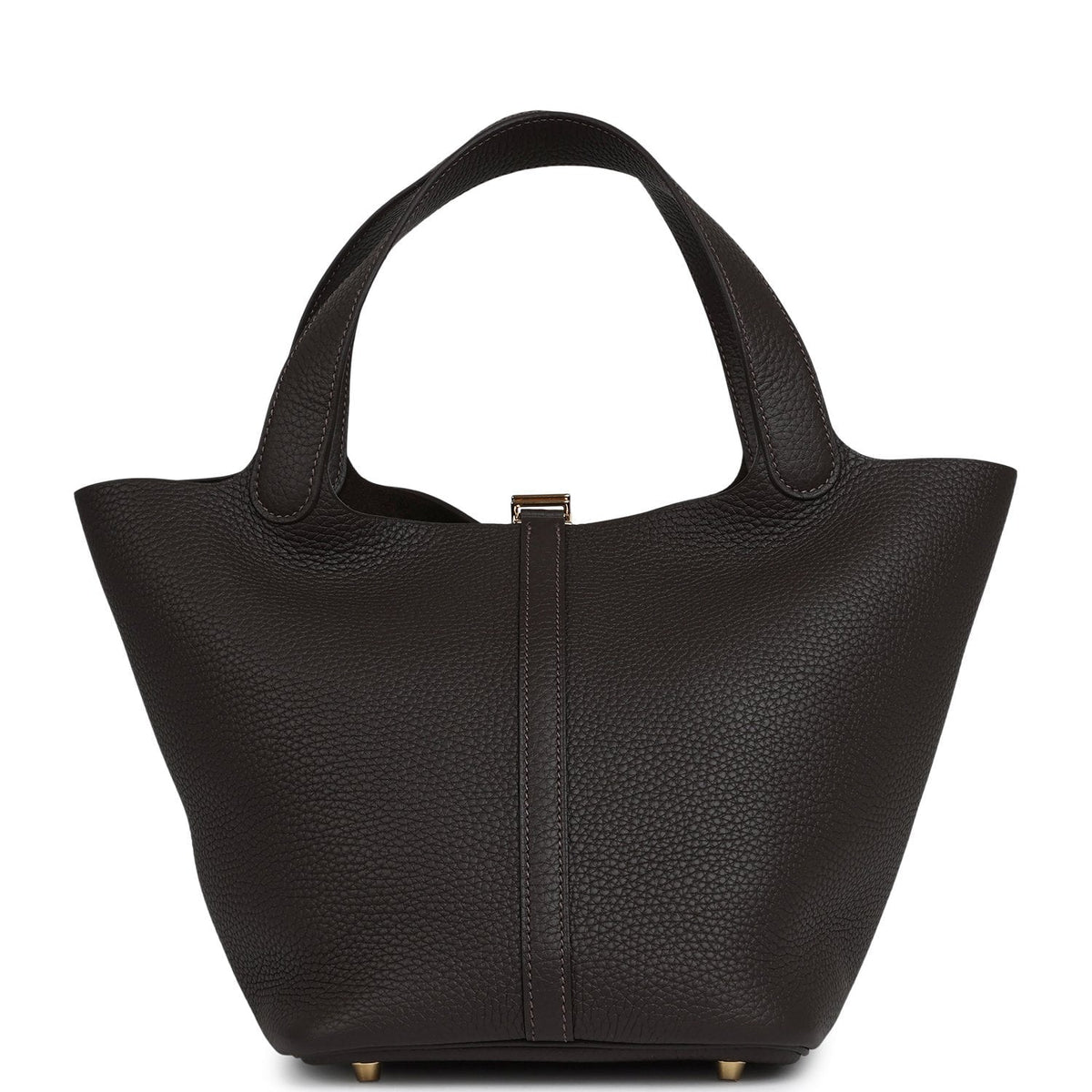 Hermes Picotin Lock 22 Bai Brun Clemence Gold Hardware