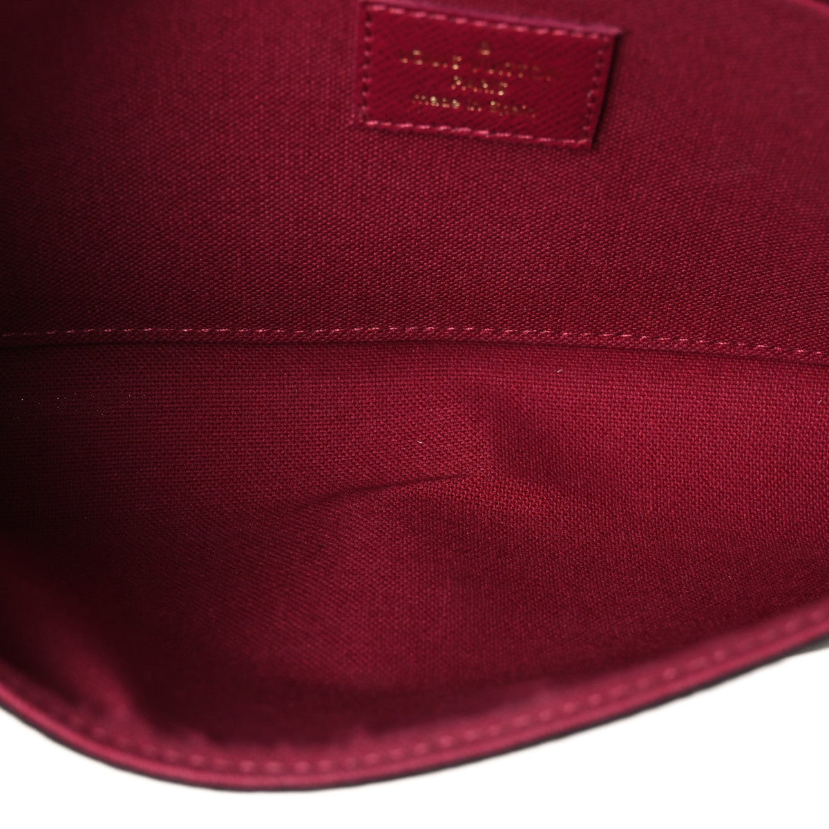 Monogram Pochette Felicie Chain Wallet Fuchsia