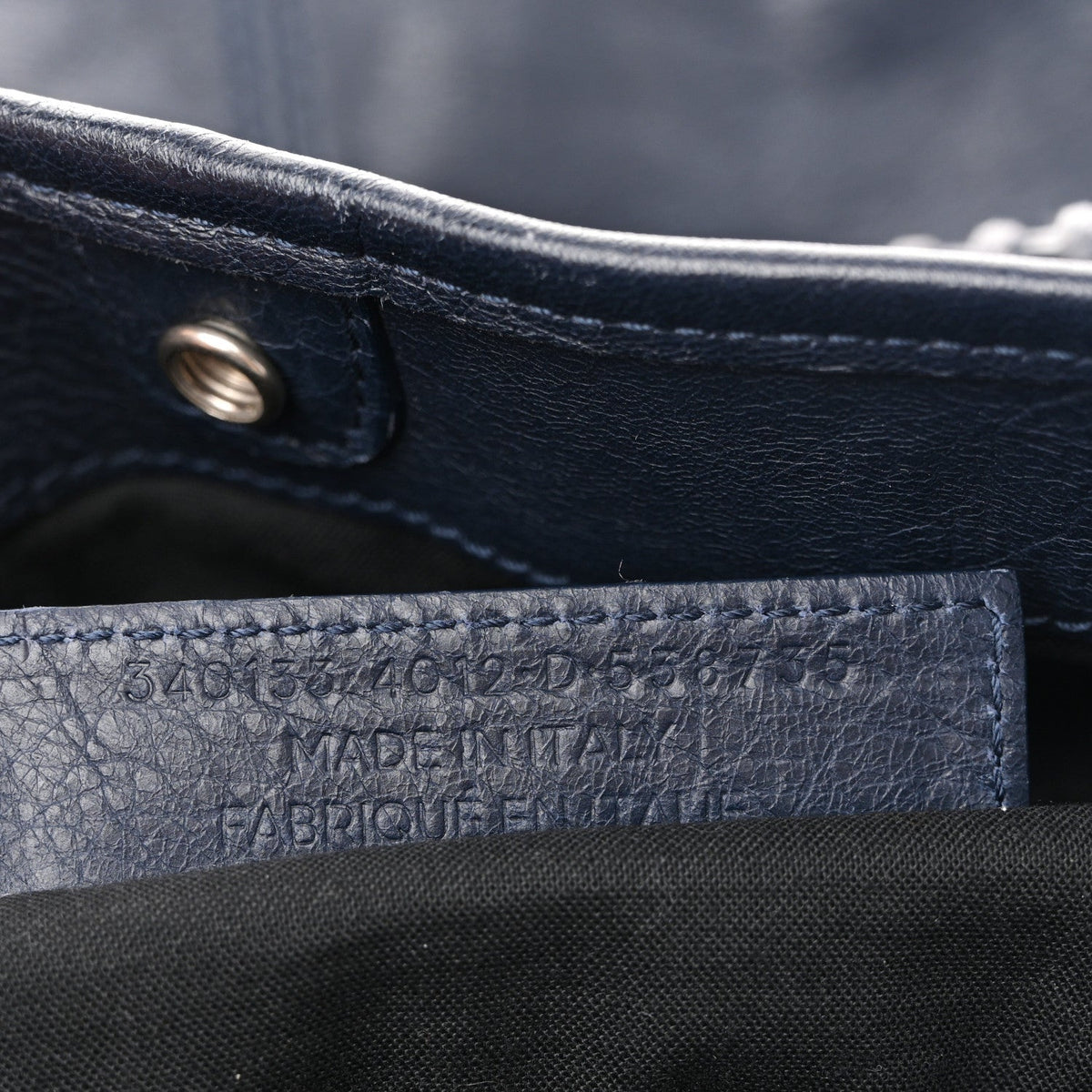 Agneau Classic Silver Hardware Hexagon Bleu Mineral