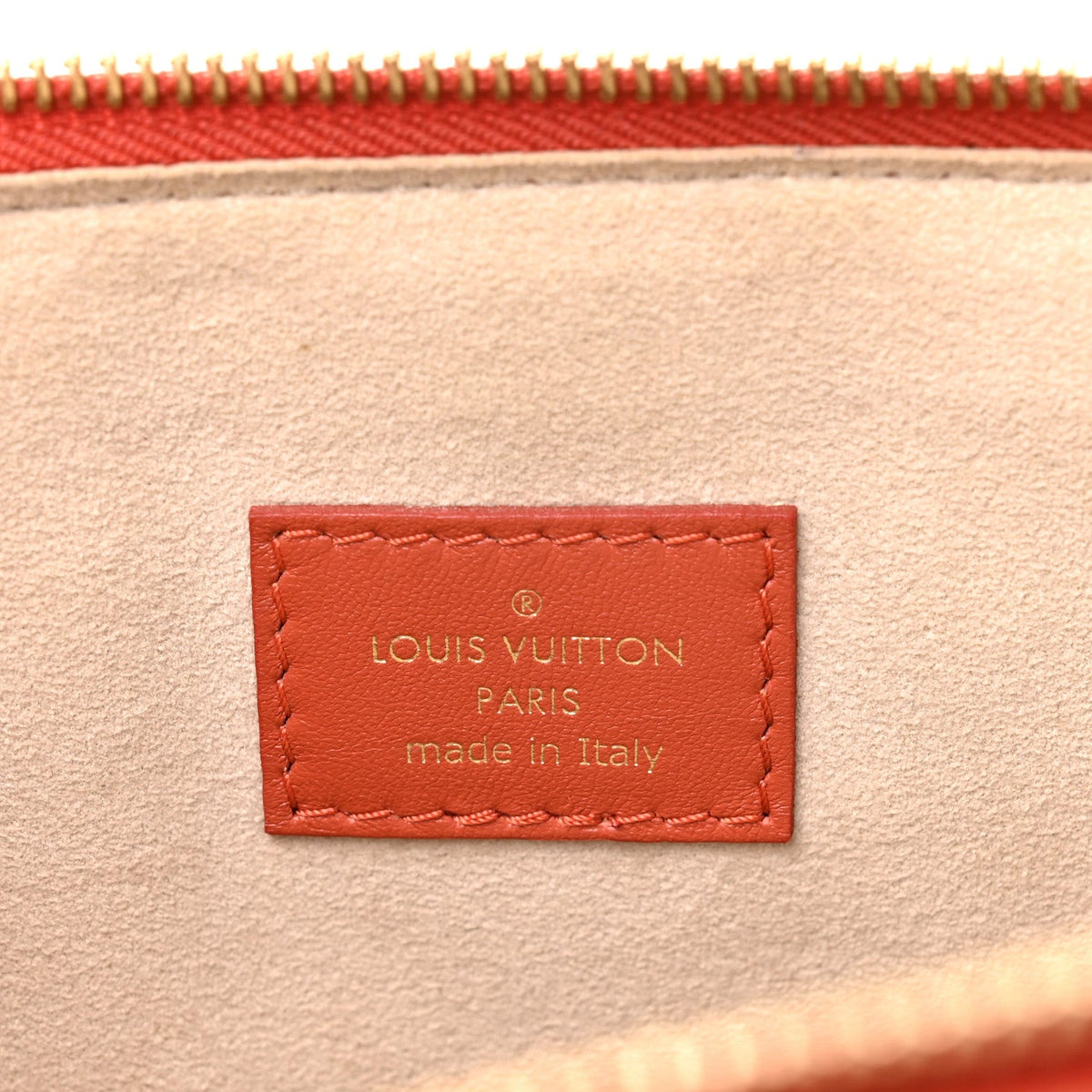 Lambskin Embossed Monogram Coussin PM Terracotta Brown