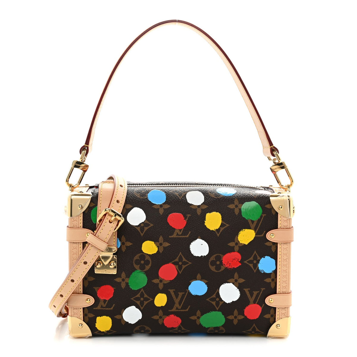 LV X YK Monogram Dots Side Trunk Multicolor