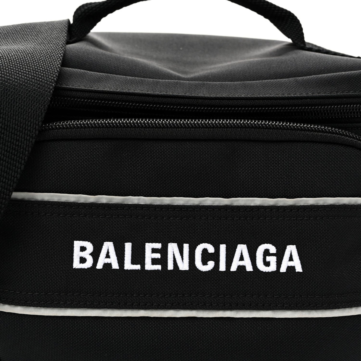 Nylon Logo Sport Camera Bag Black