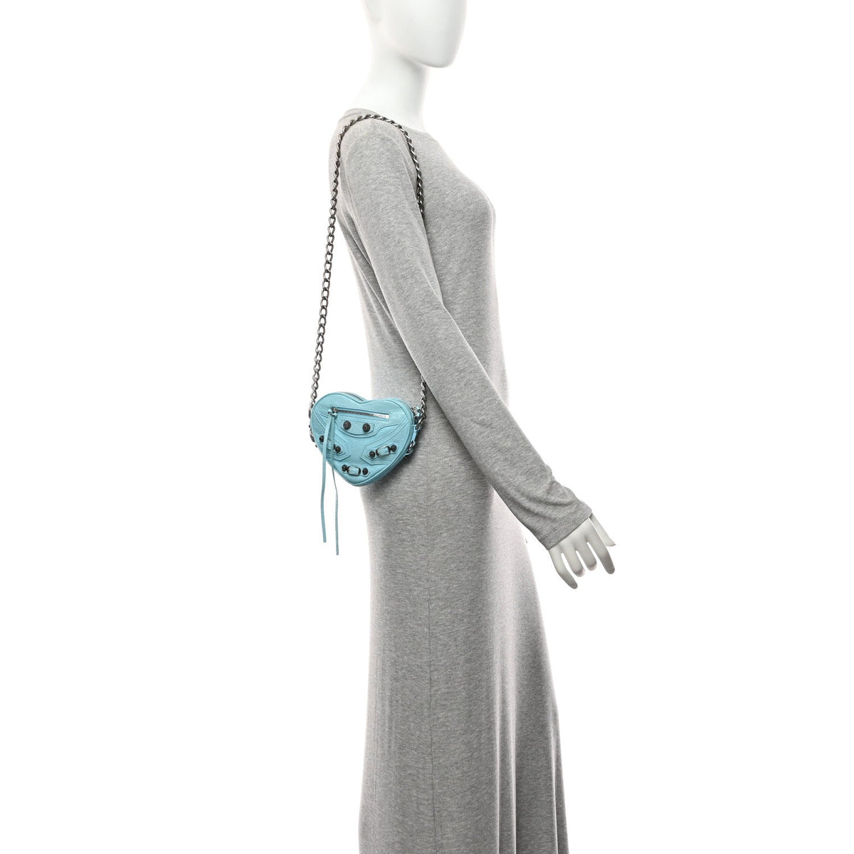 Agneau Arena Mini Le Cagole Heart Bag Blue
