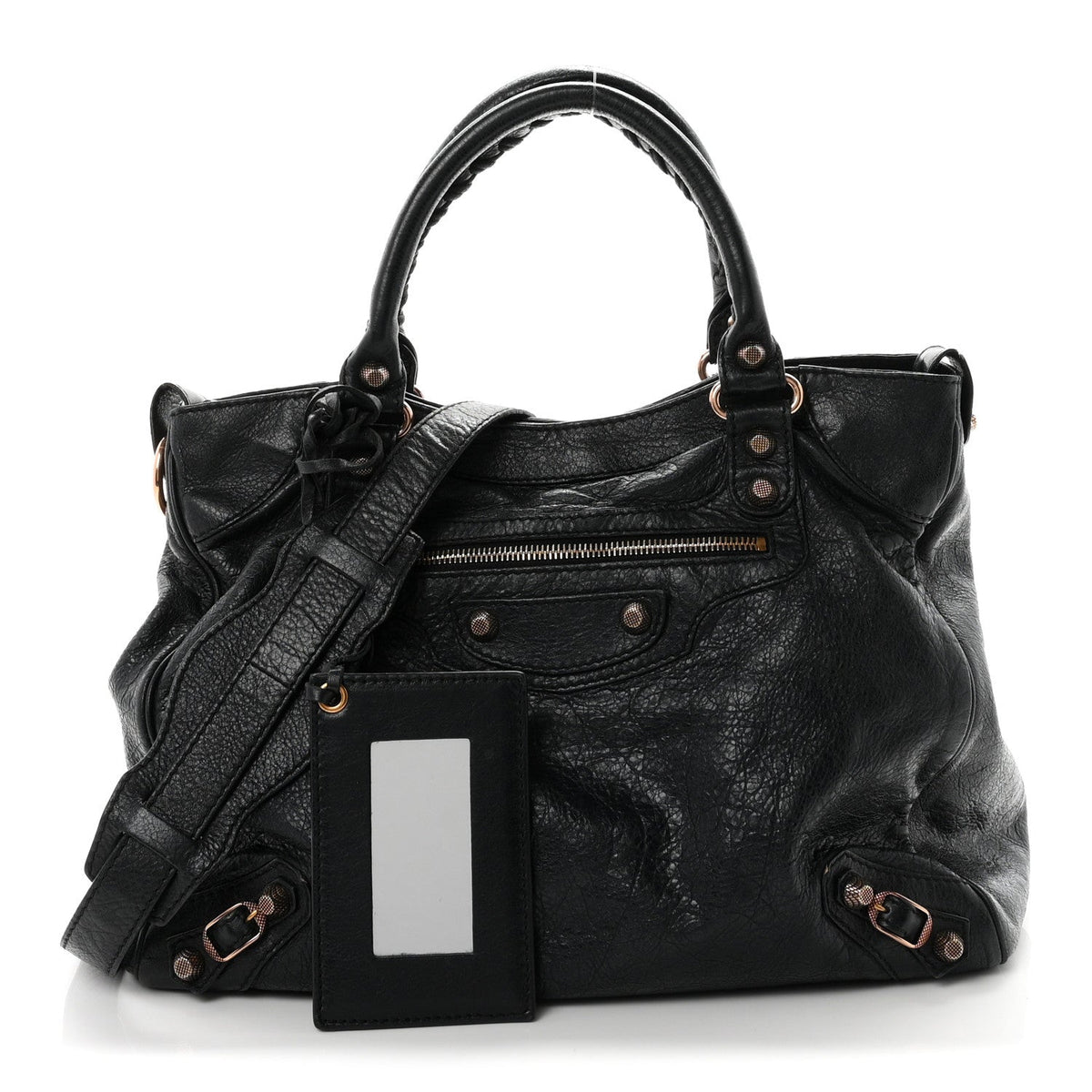 Agneau Giant 12 Rose Gold Hardware Velo Black