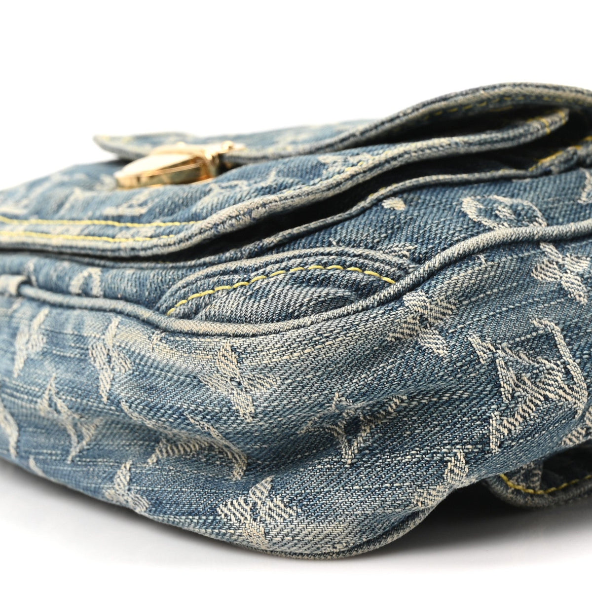 Monogram Denim Bum Bag Blue