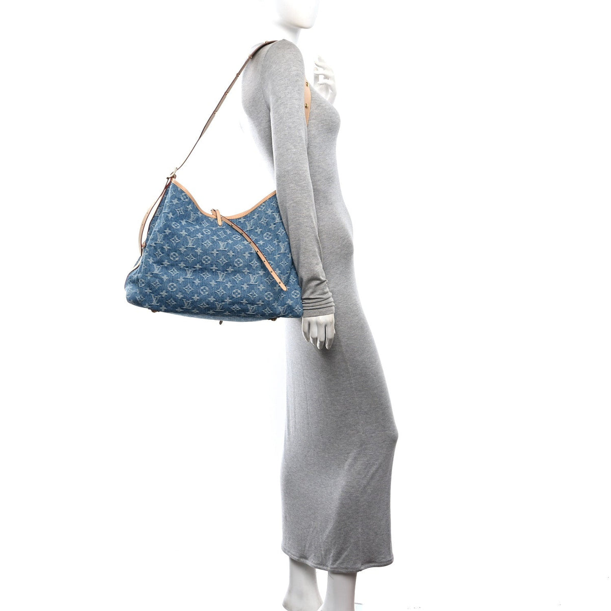 Monogram Denim CarryAll MM Blue