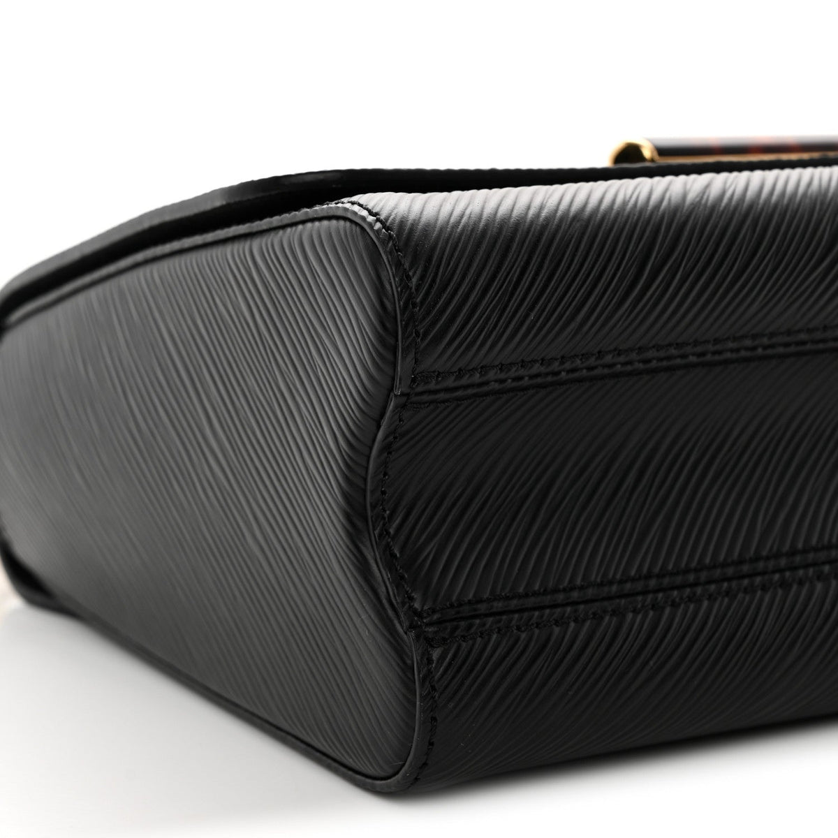 Epi Tortoiseshell Twist Shoulder Bag MM Black