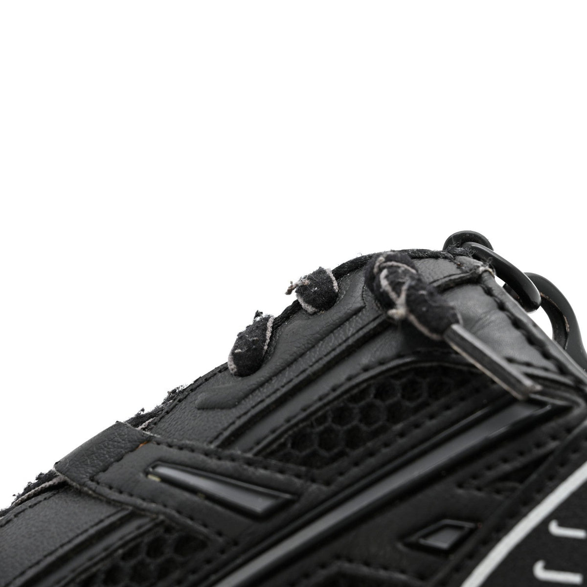 Faux Calfskin Fabric Sneakerhead Crossbody Wallet Black