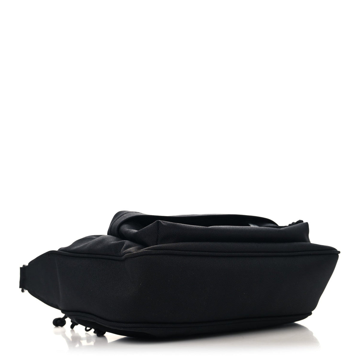Recycled Sport Nylon Chain Logo Medium Raver Bag Black