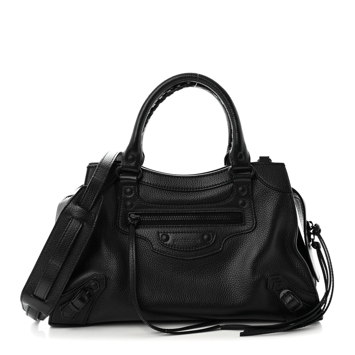 Grained Calfskin Neo Classic Black Hardware S City Black