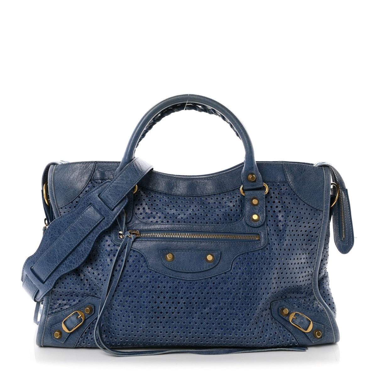 Agneau Classic Gold Hardware Perforated Dot City Atlantique