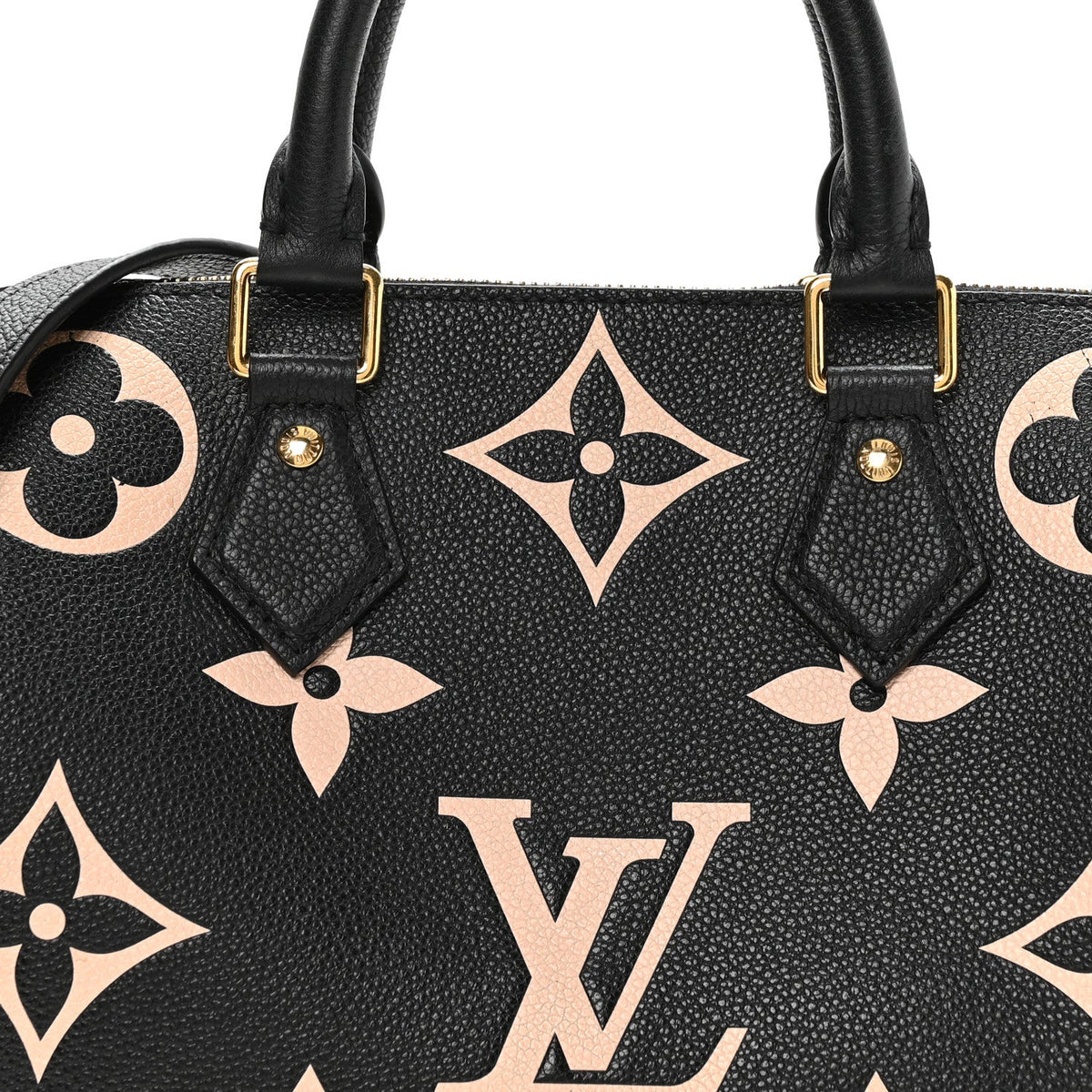 Empreinte Monogram Giant Speedy Bandouliere 25 Black Beige