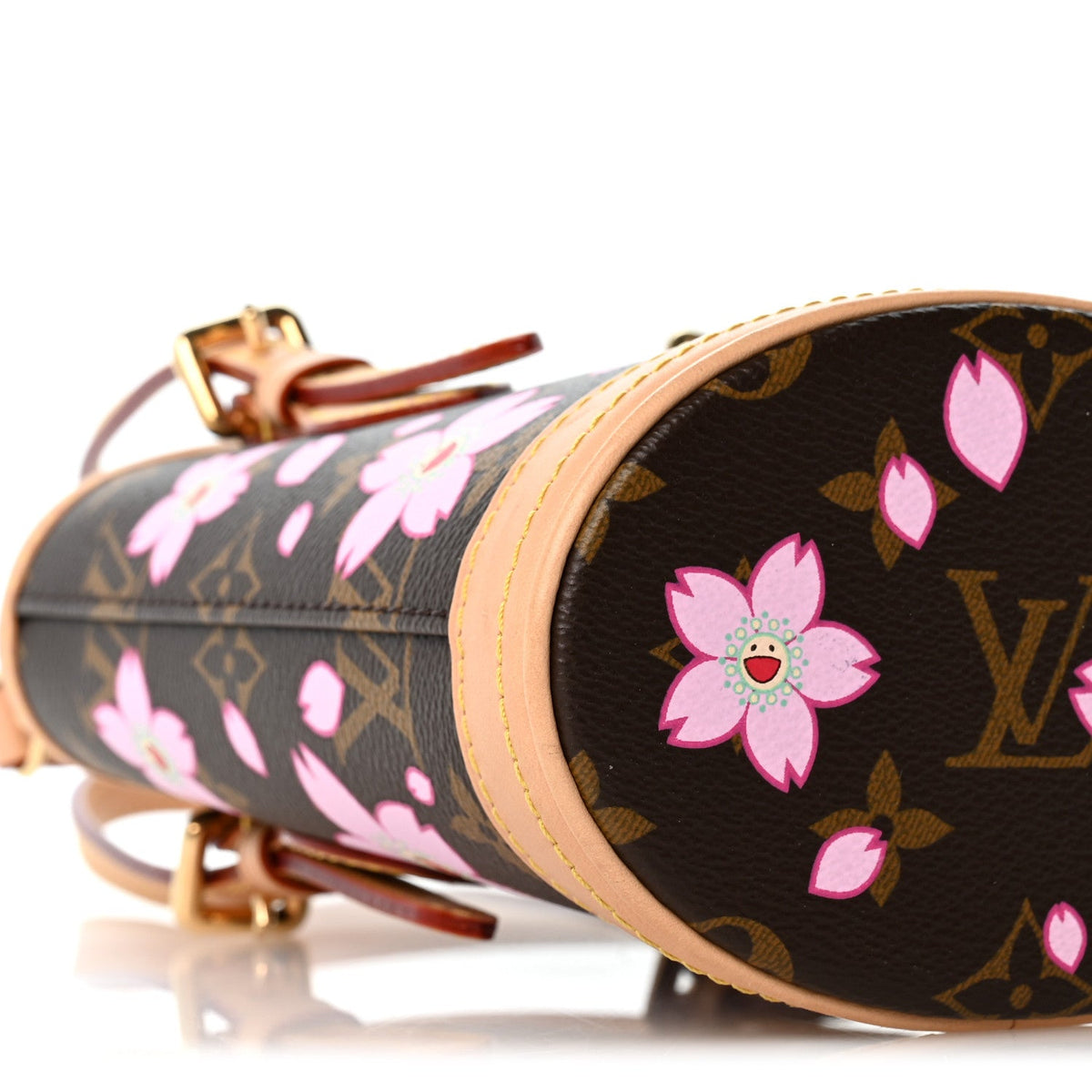 LV X TM Monogram Cherry Blossom Nano Bucket Sakura Brown