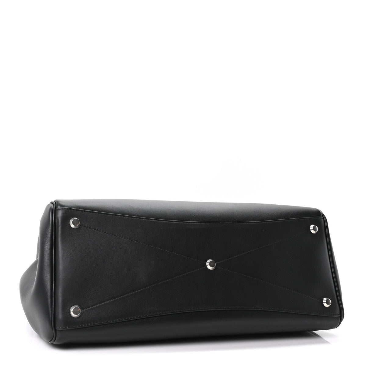 Smooth Calfskin Large Bel Air Carry All Bag Black