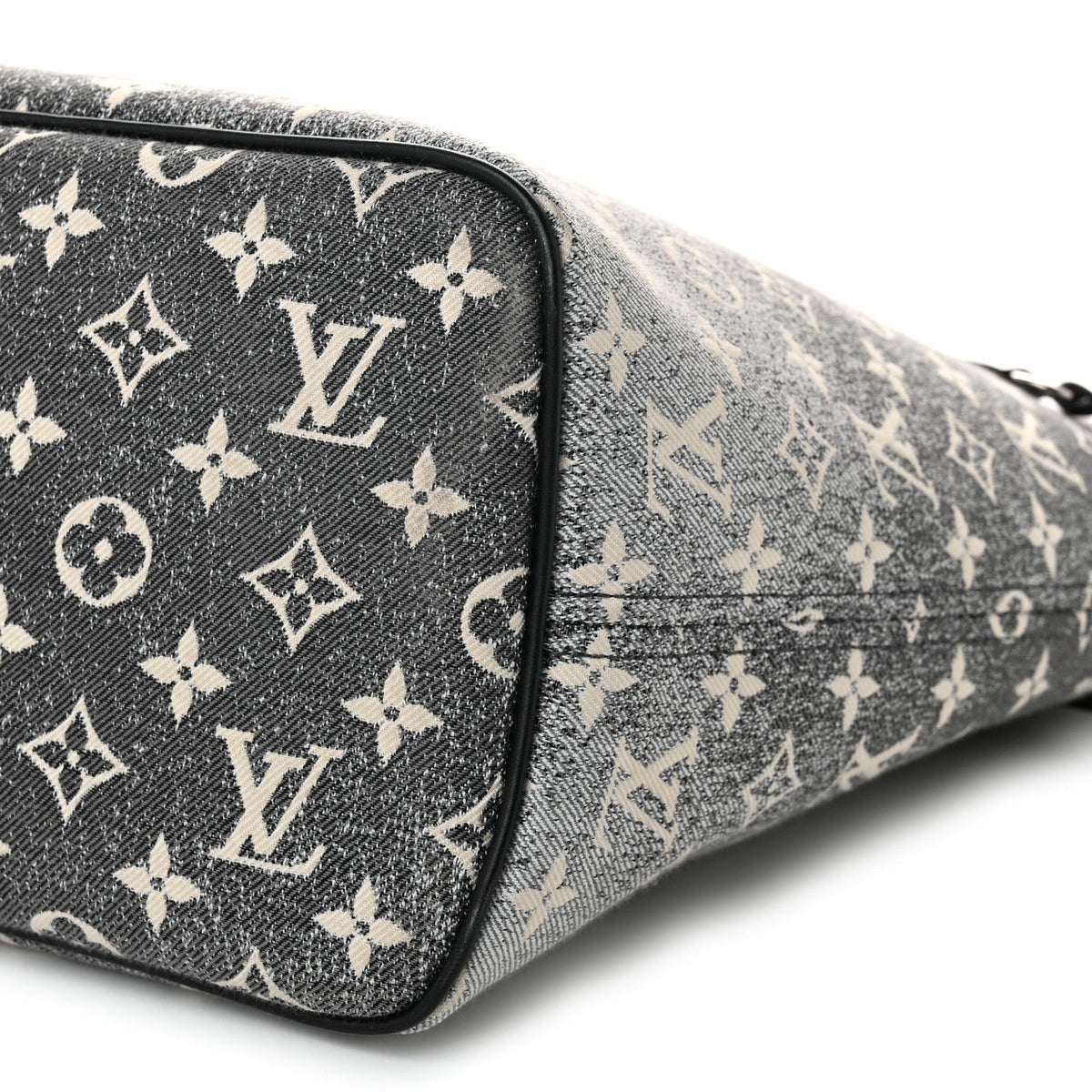 Denim Monogram Jacquard Neverfull MM Grey