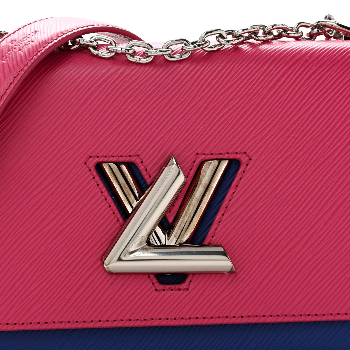 Epi Twist Shoulder Bag MM Pink Blue