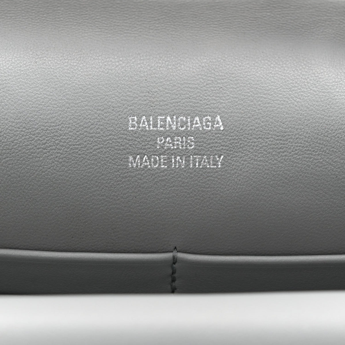 Smooth Calfskin Small Bel Air Clutch On Strap Cloud Grey