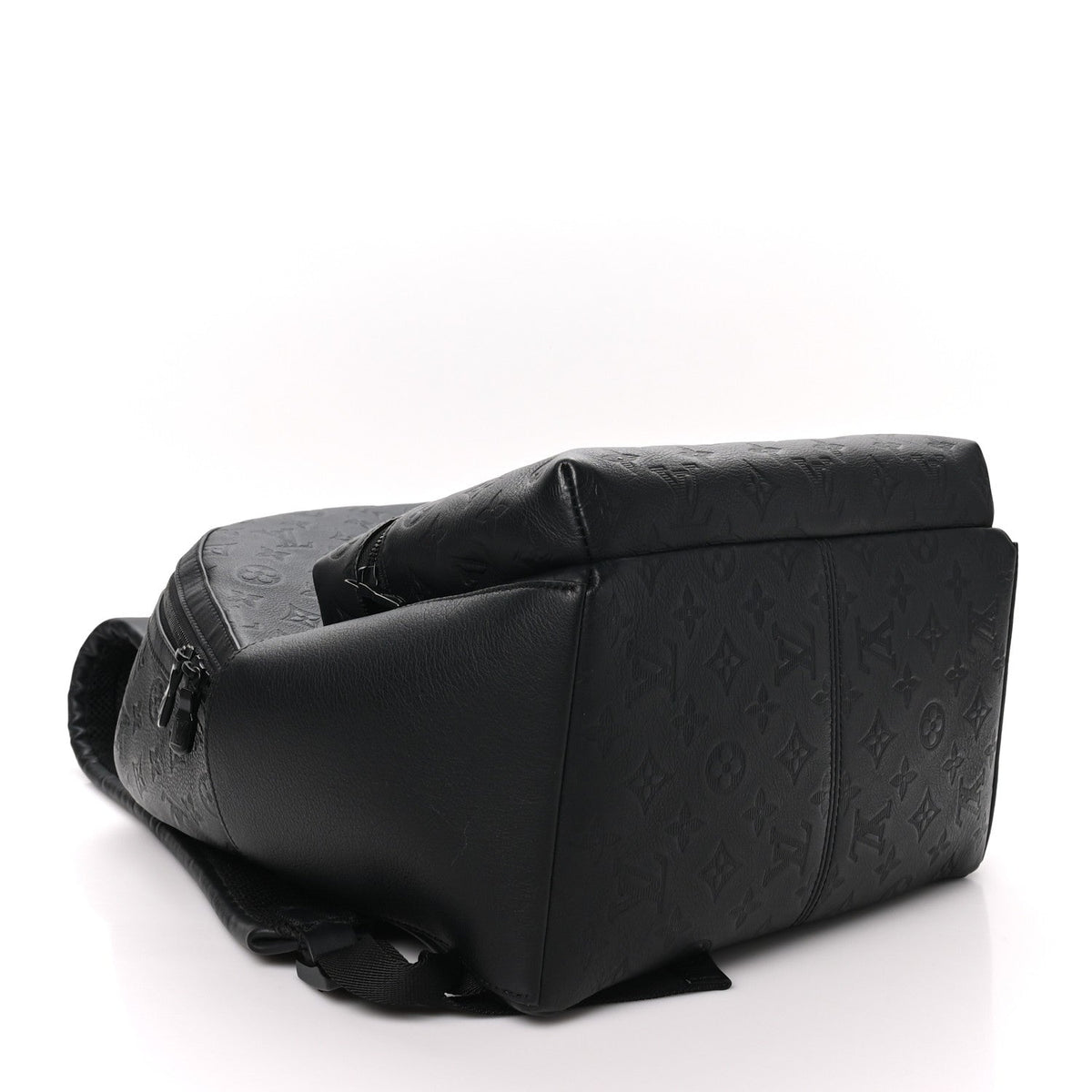 Calfskin Shadow Monogram Discovery Backpack PM Black