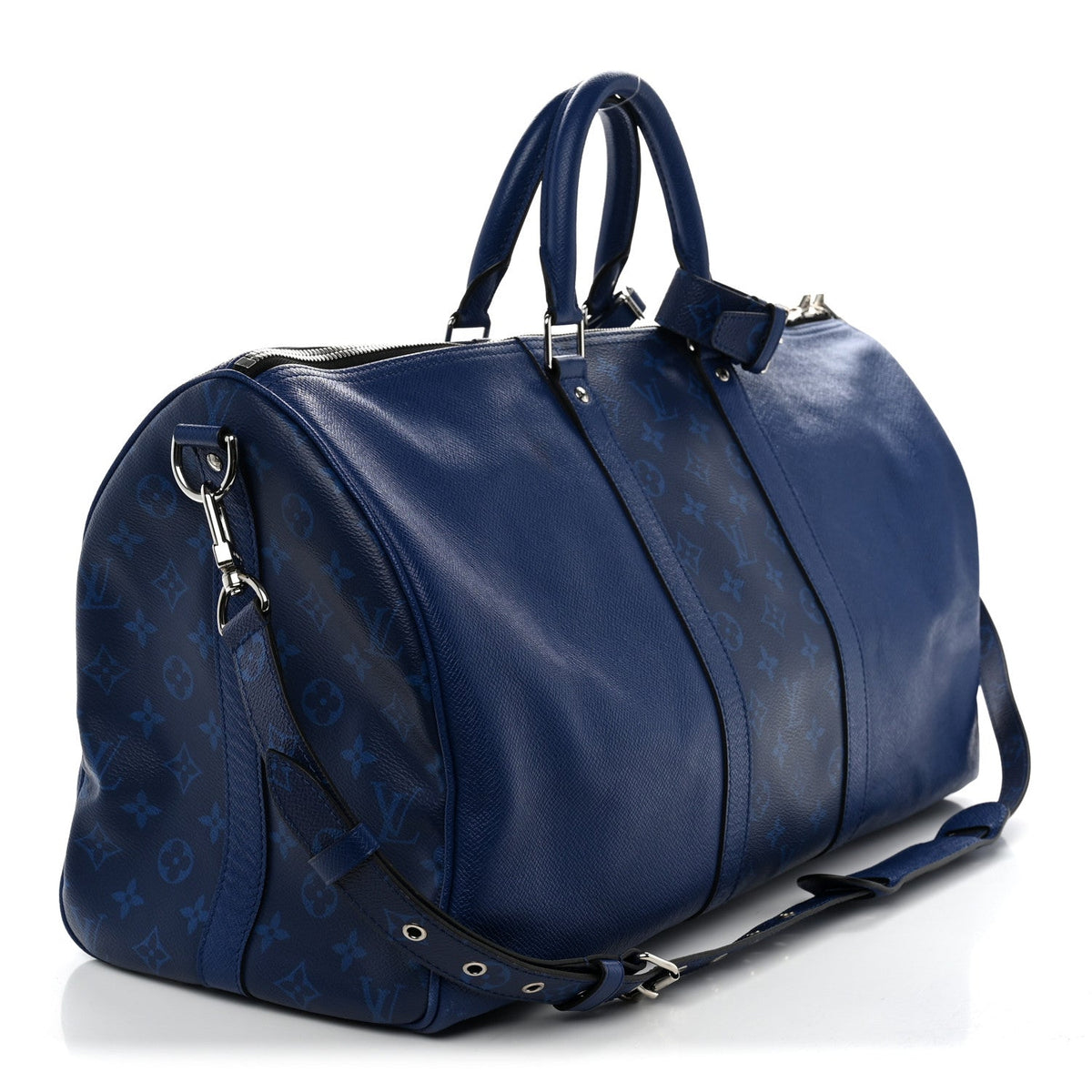 Taiga Monogram Eclipse Keepall Bandouliere 50 Pacific Blue