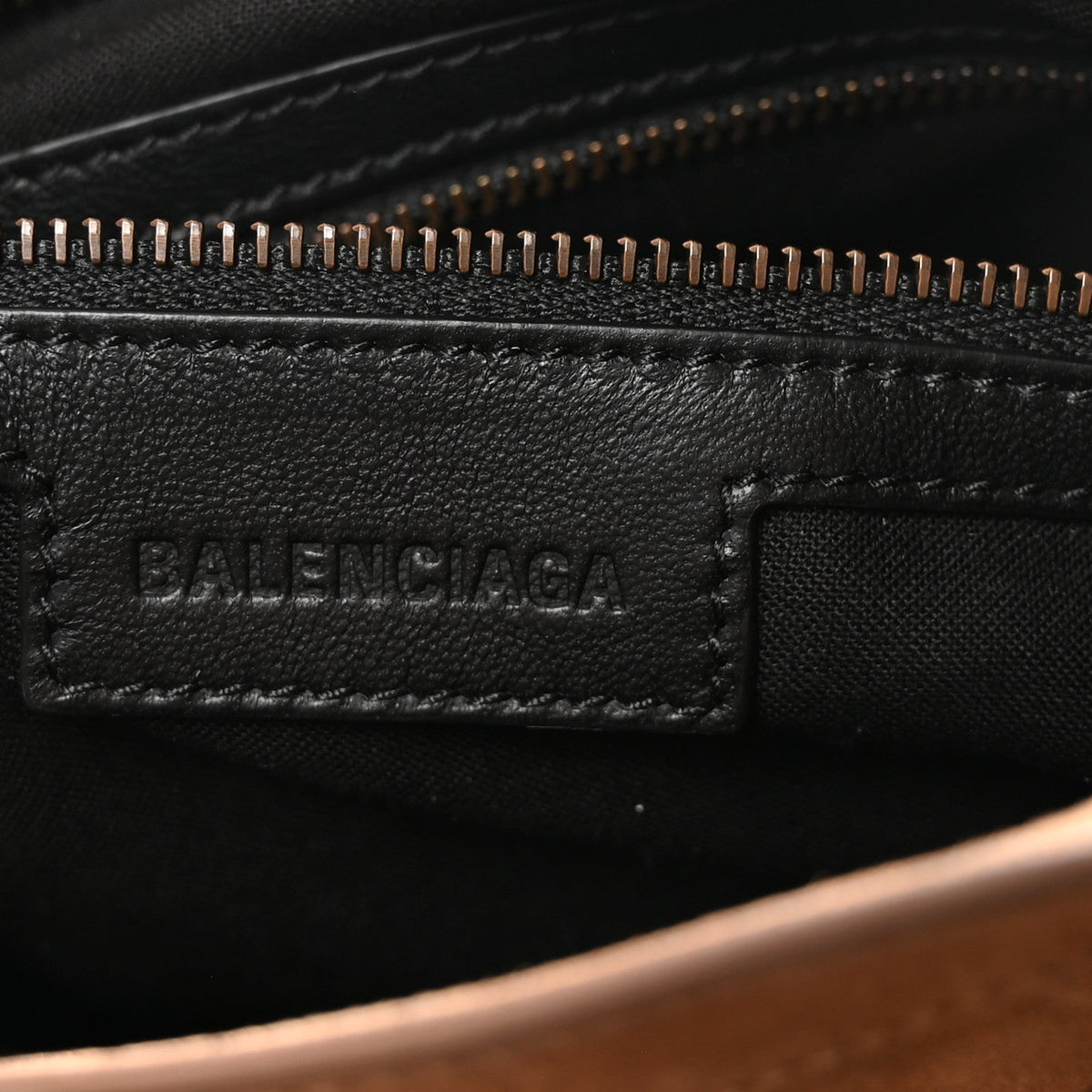 Waxed Suede Calfskin Classic Hardware Small Le City Camel