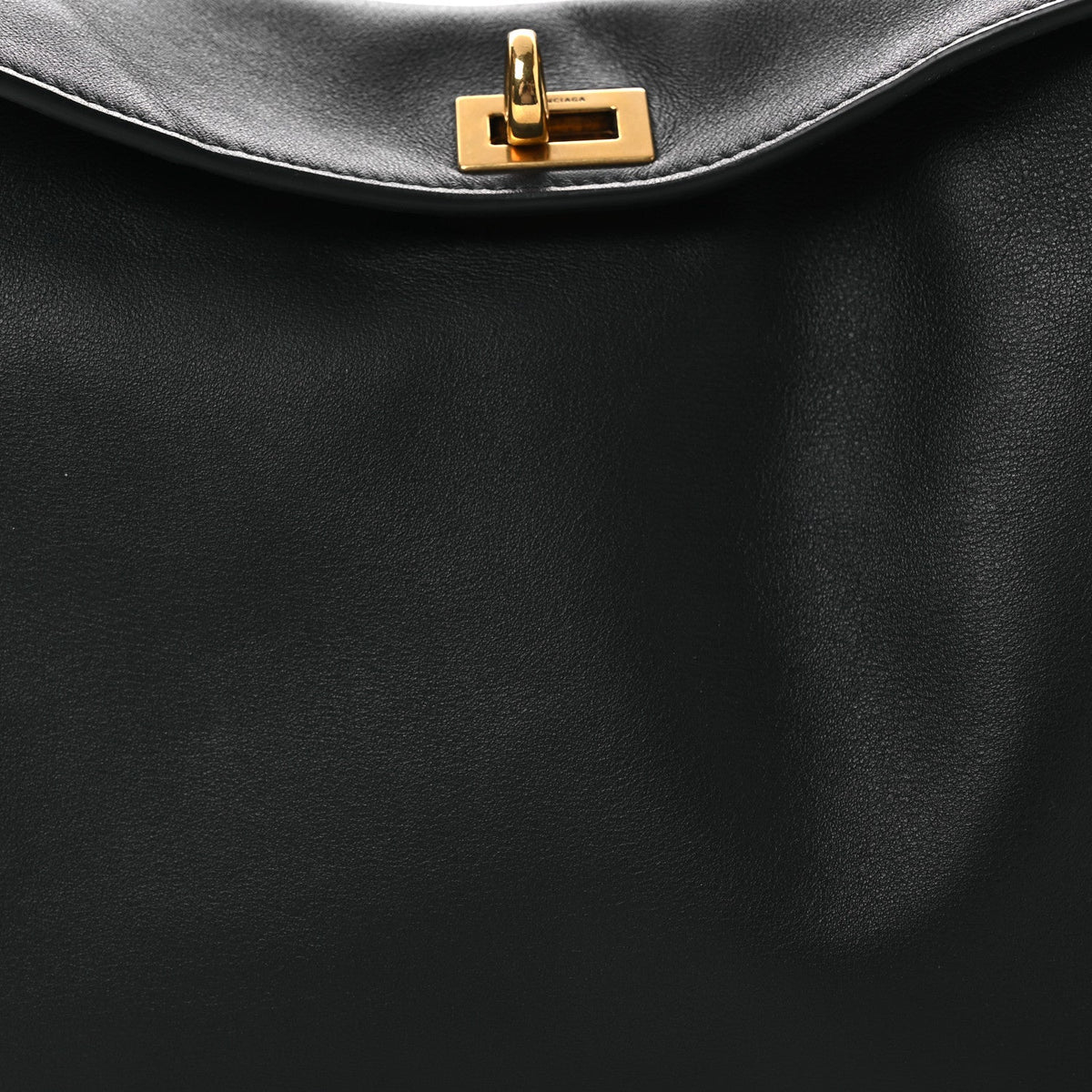 Natural Smooth Calfskin Mini Rodeo Top Handle Handbag Black