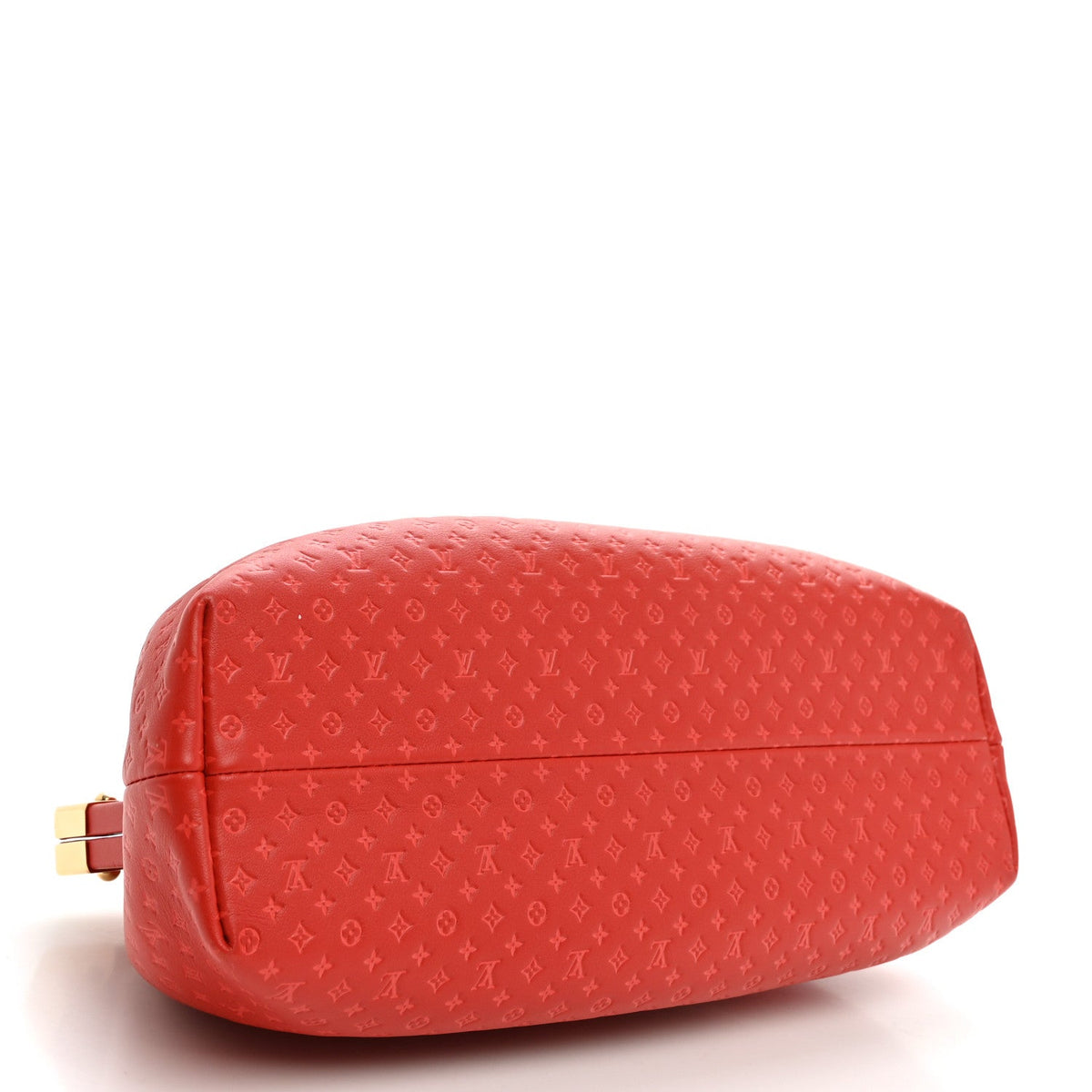 Calfskin Nanogram Embossed Clutch Red