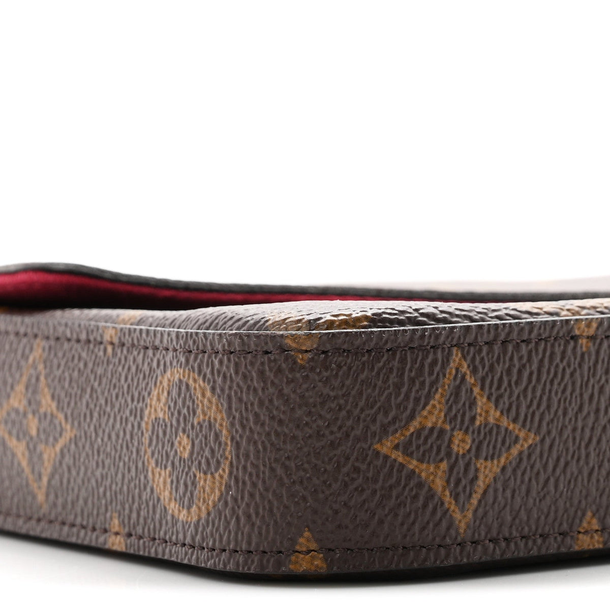 Monogram Pochette Felicie Chain Wallet Fuchsia