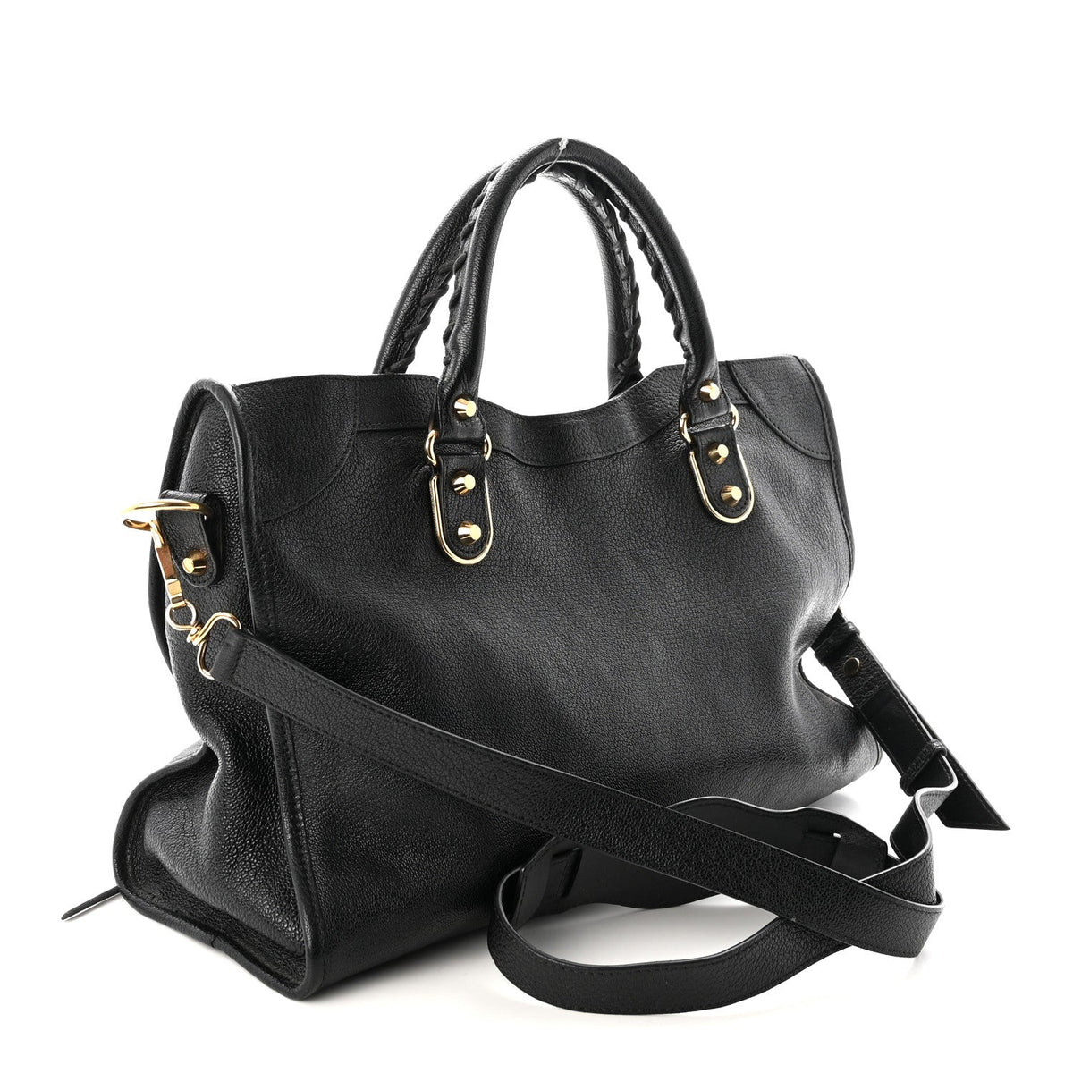 Chevre Gold Metallic Edge Hardware City Black
