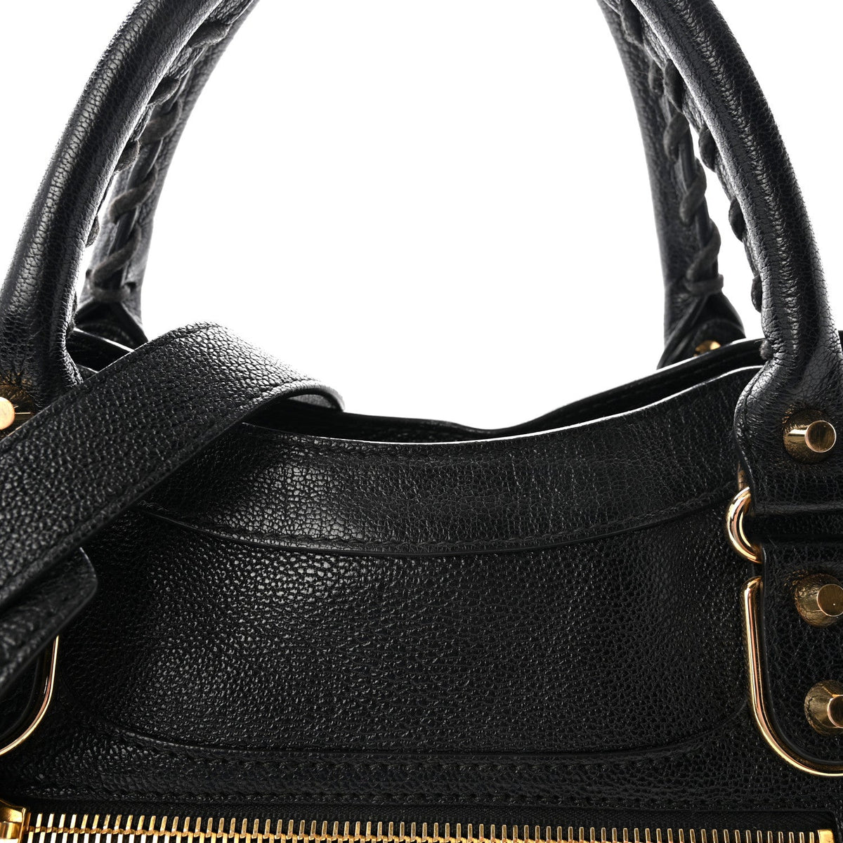 Chevre Gold Metallic Edge Hardware City Black
