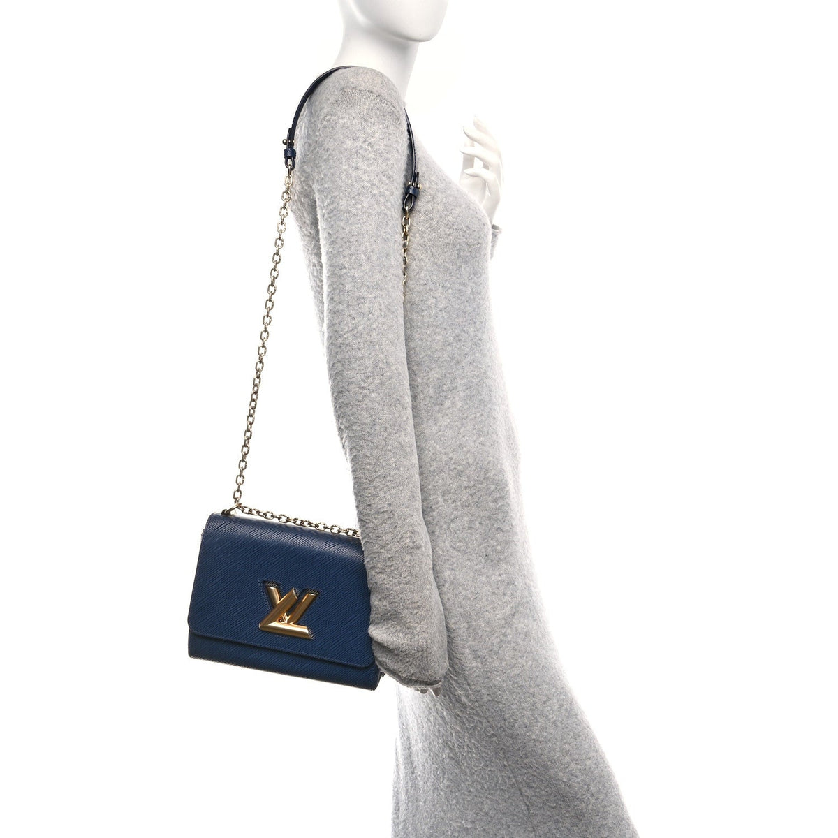 Epi Twist Shoulder Bag MM Indigo