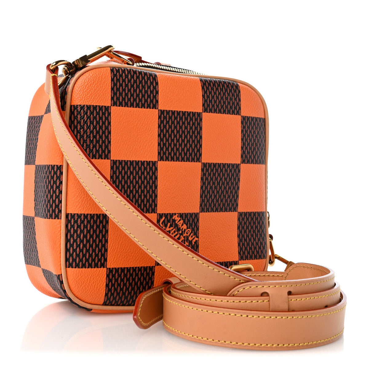 Damier Pop Chess Messenger Orange