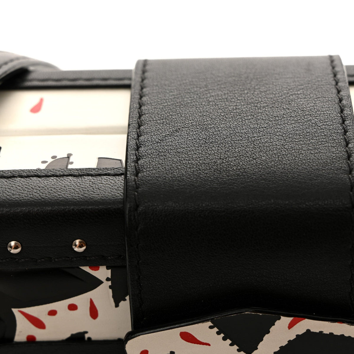 Calfskin Graphic Print Petite Malle