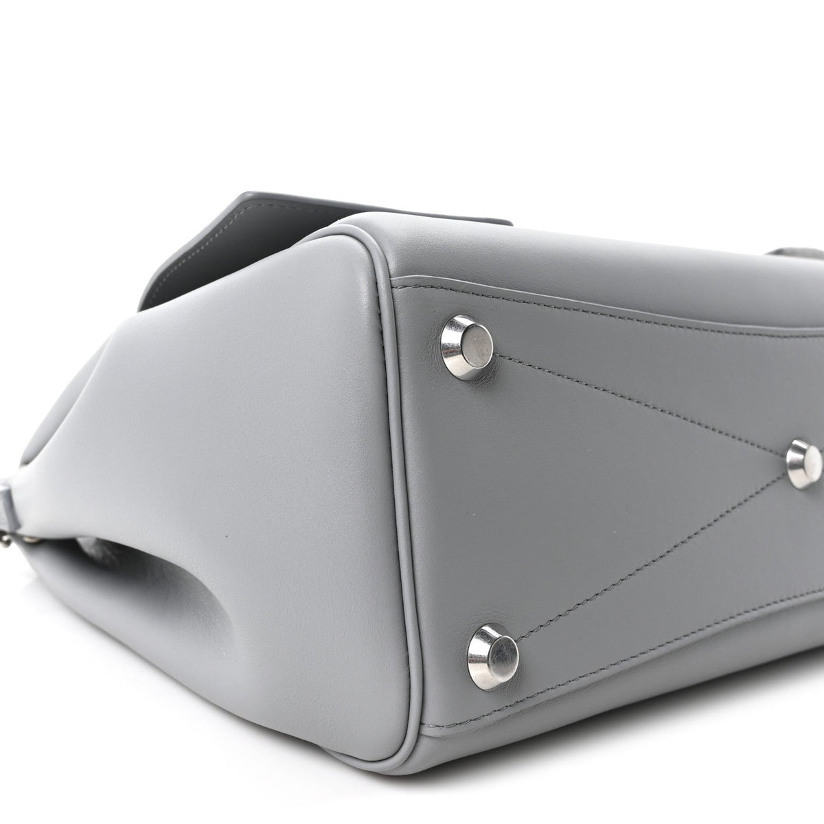Smooth Calfskin Small Bel Air Carry All Bag Cloud Grey