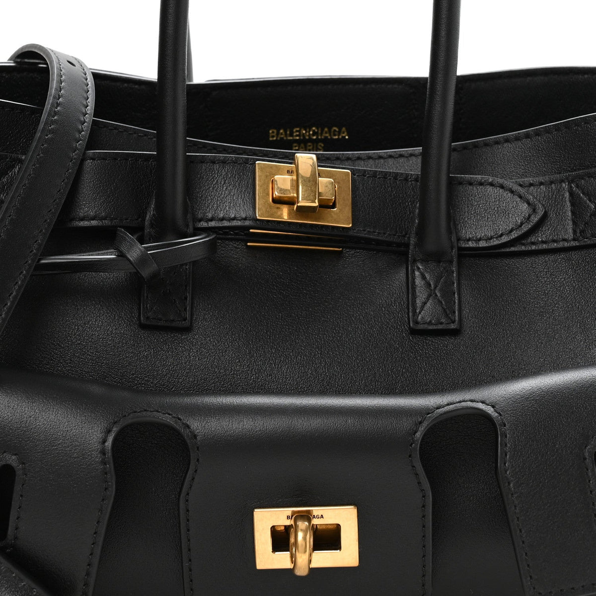 Smooth Calfskin Mini Bel Air Carry All Bag Black
