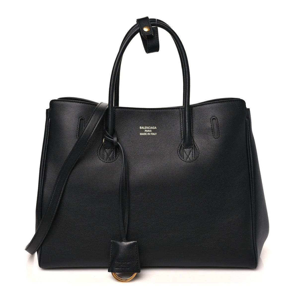 Smooth Calfskin Hampton Carry All Bag Black