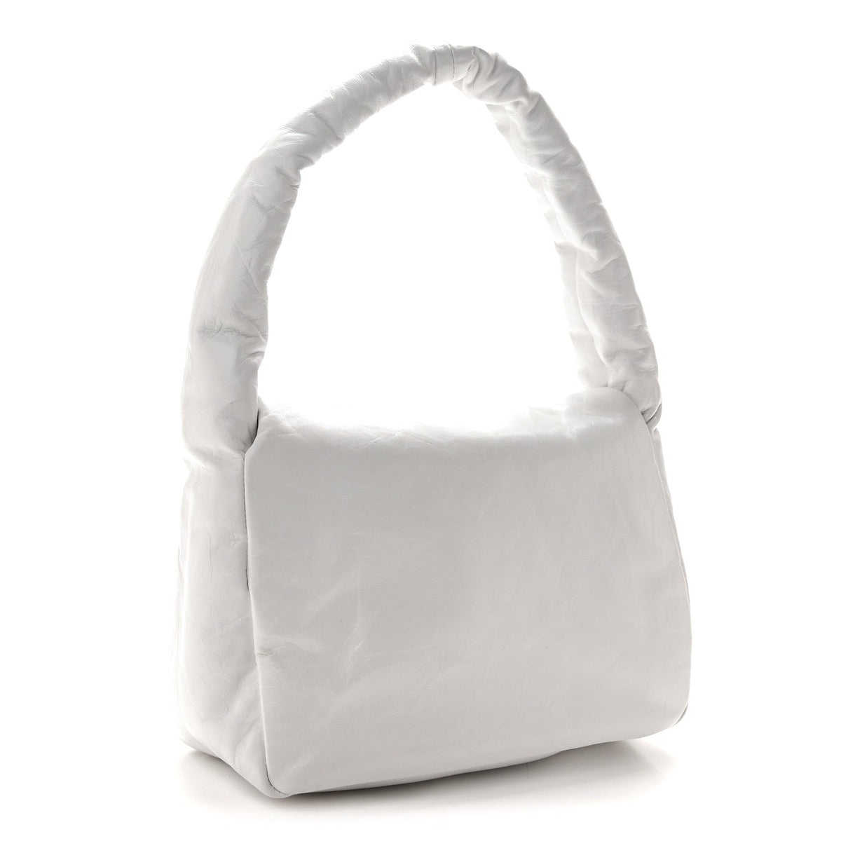 Thin Calfskin Small Monaco Sling Shoulder Bag Light Blue White White