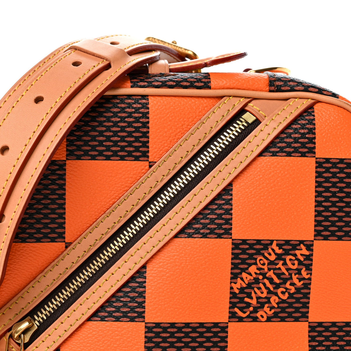 Damier Pop Chess Messenger Orange
