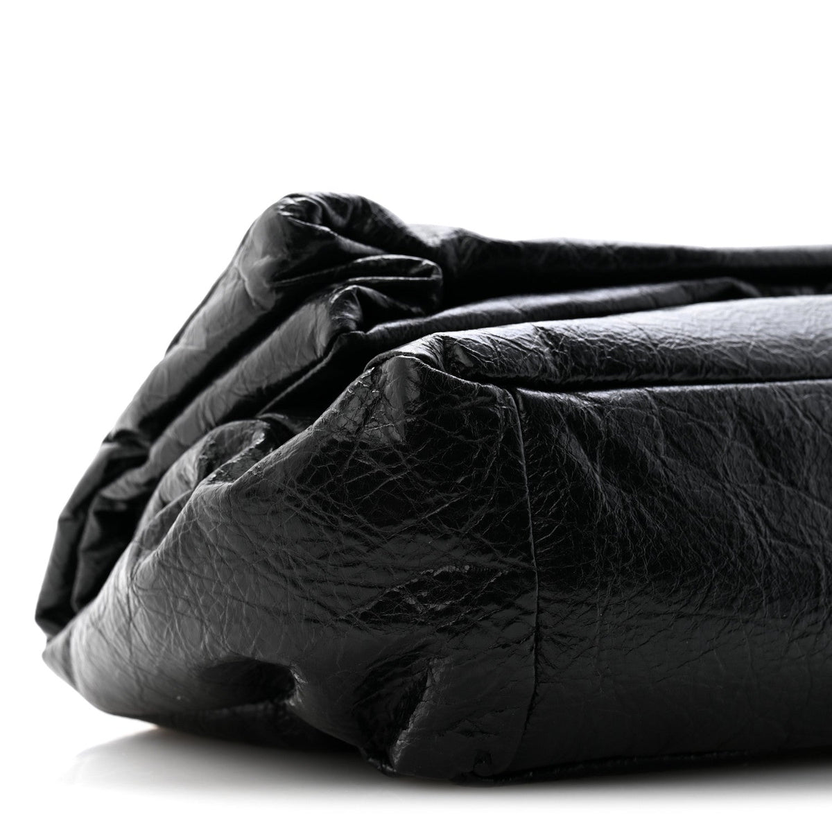 Arena Calfskin Small Monaco Chain Shoulder Bag Black