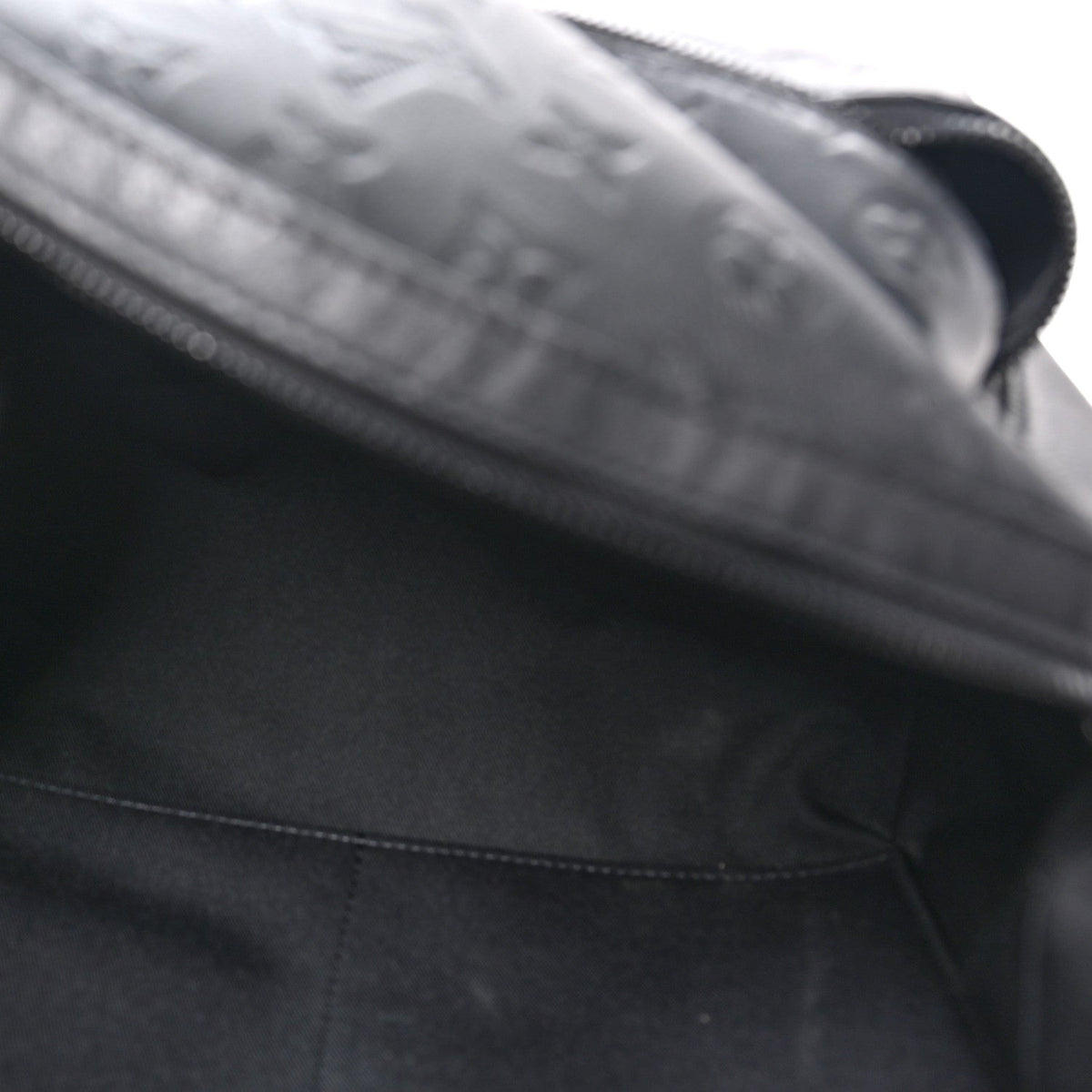 Calfskin Shadow Monogram Discovery Backpack PM Black
