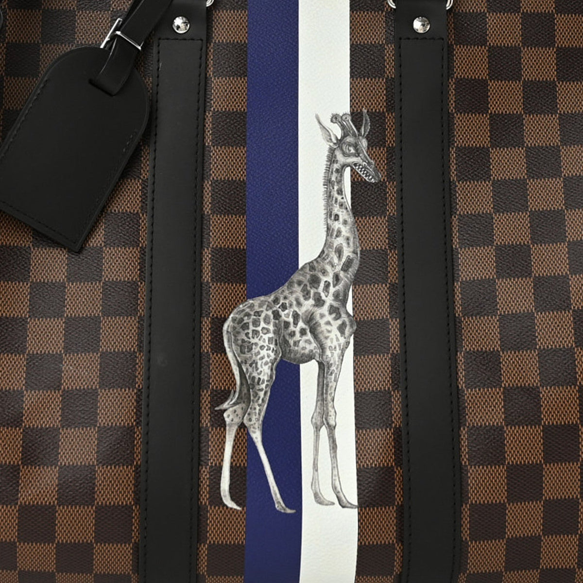 Savane Damier Ebene Keepall Bandouliere 45