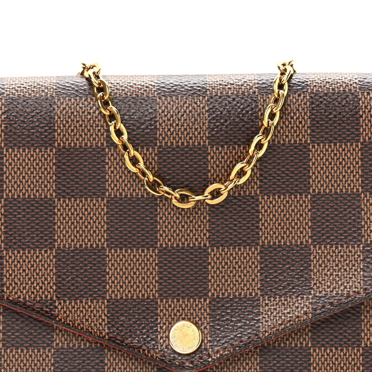Damier Ebene Pochette Felicie Chain Wallet