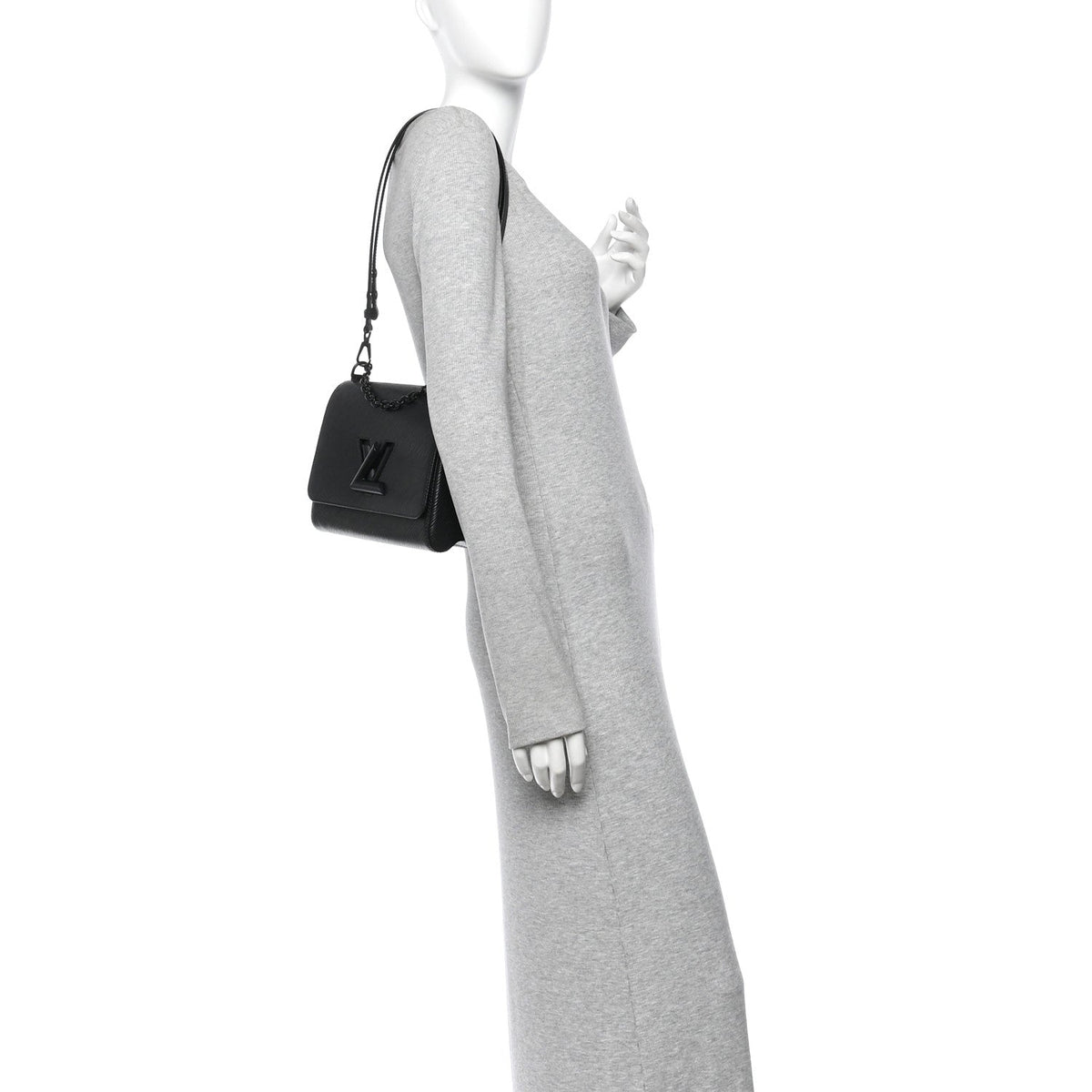 Epi Twist Shoulder Bag MM Matte Black